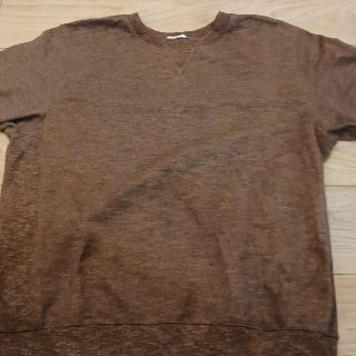 ジーユー(GU)のGU　ジーユー　オーバーサイズスウェットシャツ　XL ブラウン(Tシャツ/カットソー(半袖/袖なし))