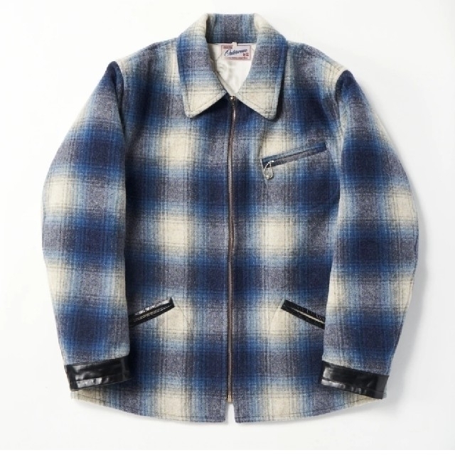 キムタク着サブカルチャーOMBRE CHECK WOOLSPORT JACKET