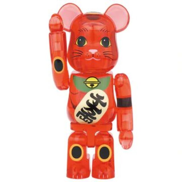 BE@RBRICK 招き猫 梅透明 100%