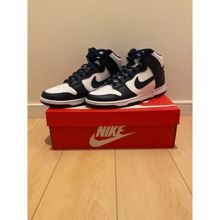 ナイキ(NIKE)のNIKE DUNK HIGH "CHAMPIONSHIP NAVY" 28(スニーカー)