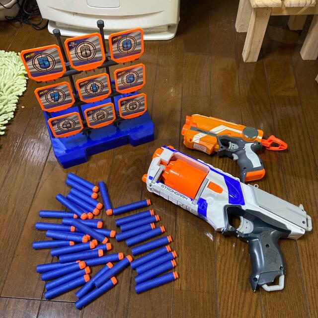 ナーフ　銃２本　的おまけ　セット キッズ/ベビー/マタニティのおもちゃ(その他)の商品写真