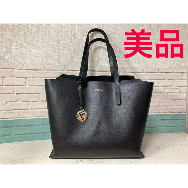 FURLA フルラ SALLY サリー スモールトートバッグ レザー ブラック ...