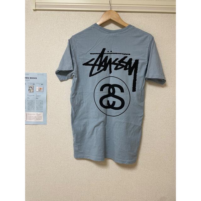 STUSSY ステューシー Sリンク Mサイズ Tシャツ 水色 - Tシャツ