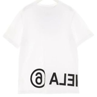 エムエムシックス(MM6)のMM6メゾンマルジェラ　ロゴTシャツ　ホワイト　12(Tシャツ(半袖/袖なし))