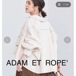 アダムエロぺ(Adam et Rope')の専用です。アダムエロペ　ステッチワークミリタリージャケット　デニムジャケット(Gジャン/デニムジャケット)