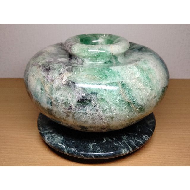 フローライト 8.6kg 蛍石 花瓶 壺 インテリア 鑑賞石 自然石 宝石