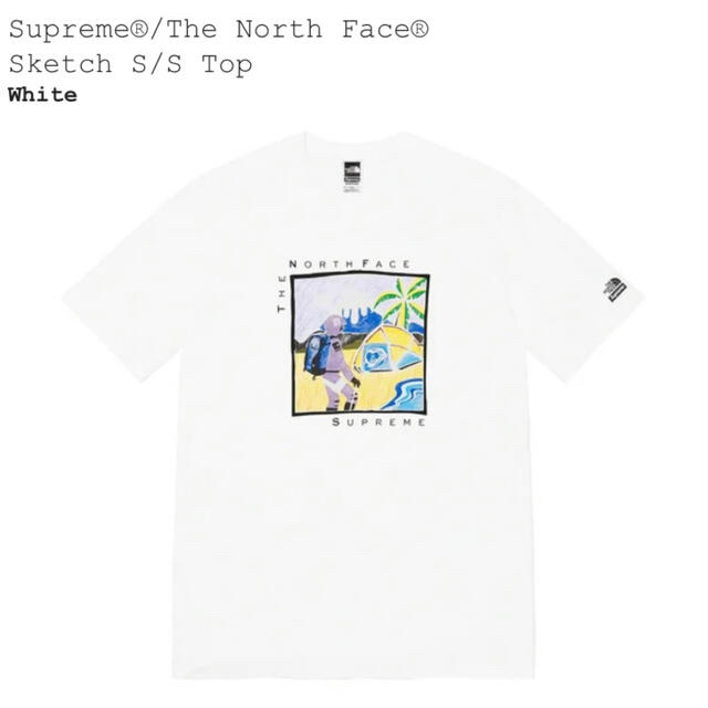 Supreme The North Face Sketch S/S Top 白 - Tシャツ/カットソー(半袖 ...