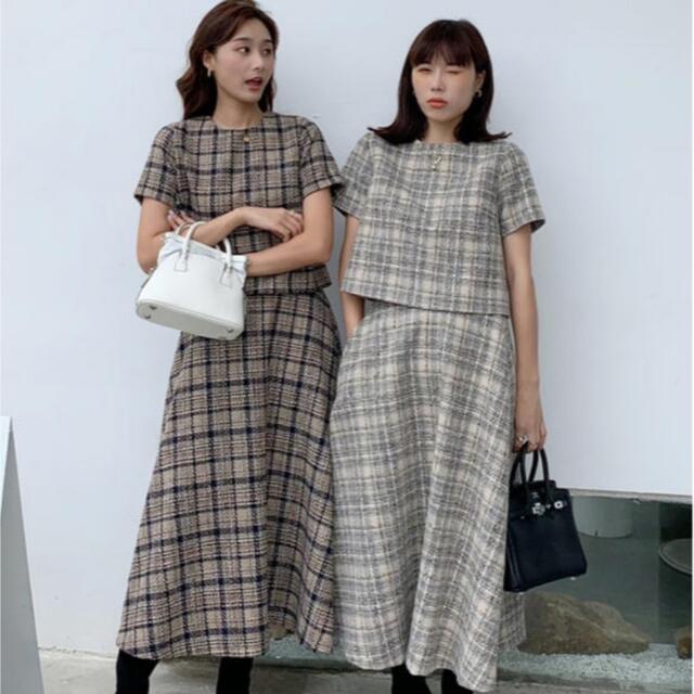 ZARA(ザラ)のbirthdaybash WENDY tweed setup アイボリー レディースのレディース その他(セット/コーデ)の商品写真