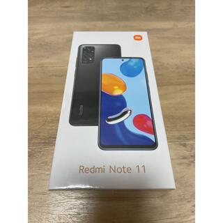 アンドロイド(ANDROID)のXiaomi Redmi Note 11 グラファイトグレー(スマートフォン本体)