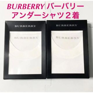 バーバリー(BURBERRY)のＭ白 バーバリー×福助 新品２着 綿100%メンズ インナーシャツアンダーウェア(その他)