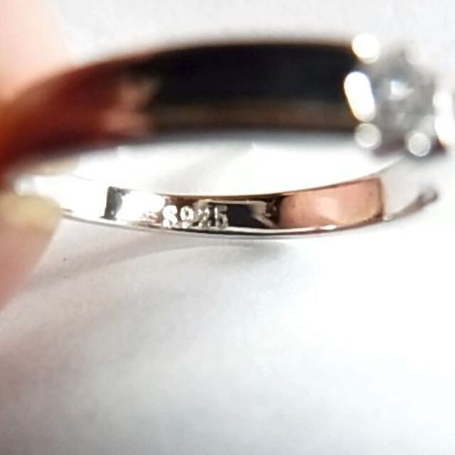 未使用品SVシルバー925リング指輪10号キュービックジルコニア人工ダイヤモンド レディースのアクセサリー(リング(指輪))の商品写真