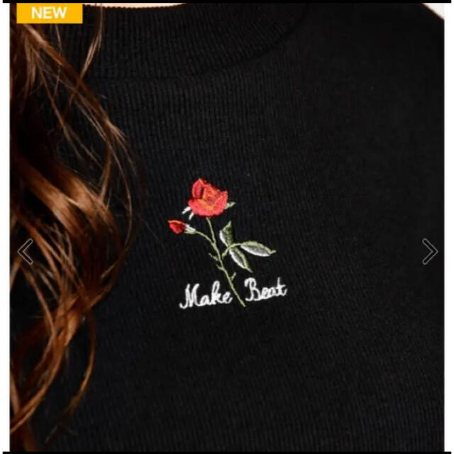 moussy(マウジー)のMOUSSY ROSE刺繍 トップス🌹 レディースのトップス(カットソー(長袖/七分))の商品写真