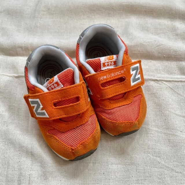 New Balance(ニューバランス)のニューバランス　スニーカー　ベビー　14cm オレンジ キッズ/ベビー/マタニティのベビー靴/シューズ(~14cm)(スニーカー)の商品写真