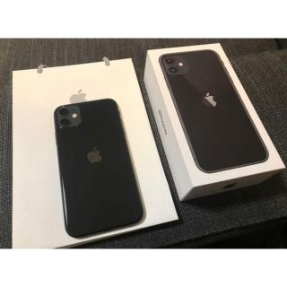 アイフォーン(iPhone)のiPhone 11 ブラック 128 GB SIMフリー(スマートフォン本体)