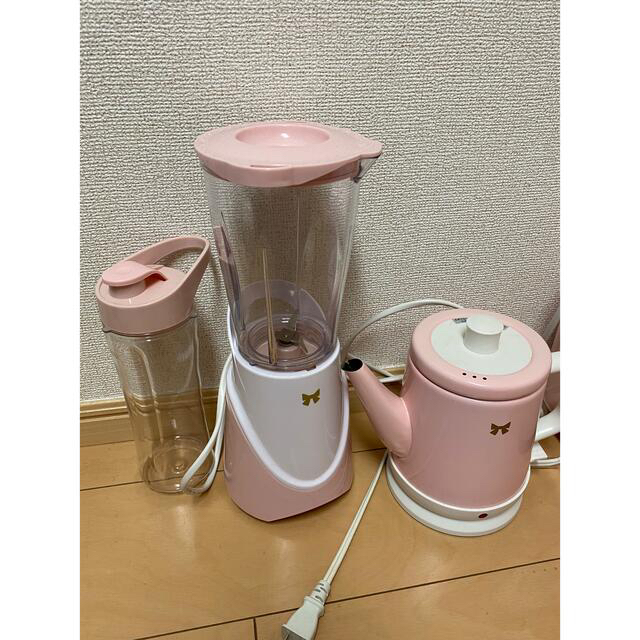 【新生活】　桜ピンク色　炊飯器/ミキサー/湯沸かし　3点まとめ売り