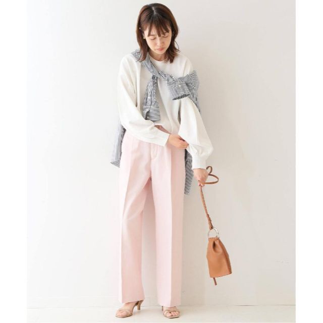 コンパクト IENA SLOBE IENA チノタックスリムストレートスラックスの