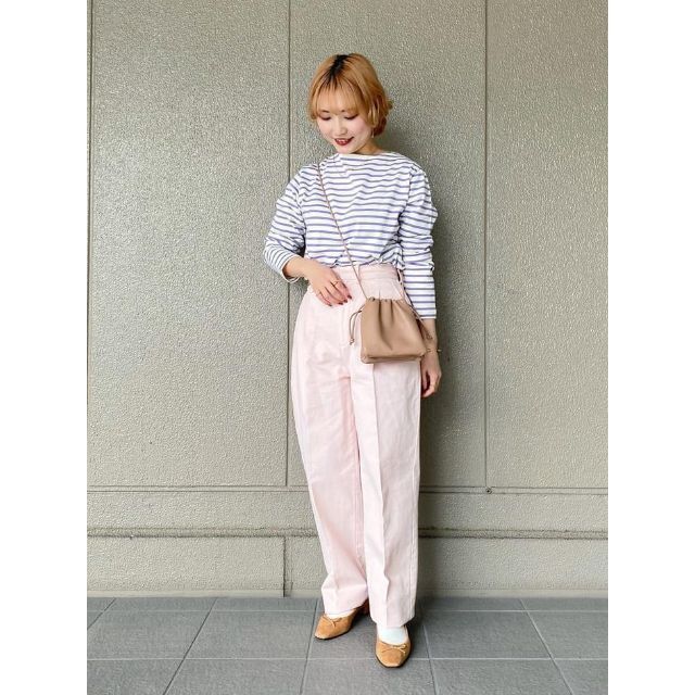 コンパクト IENA SLOBE IENA チノタックスリムストレートスラックスの
