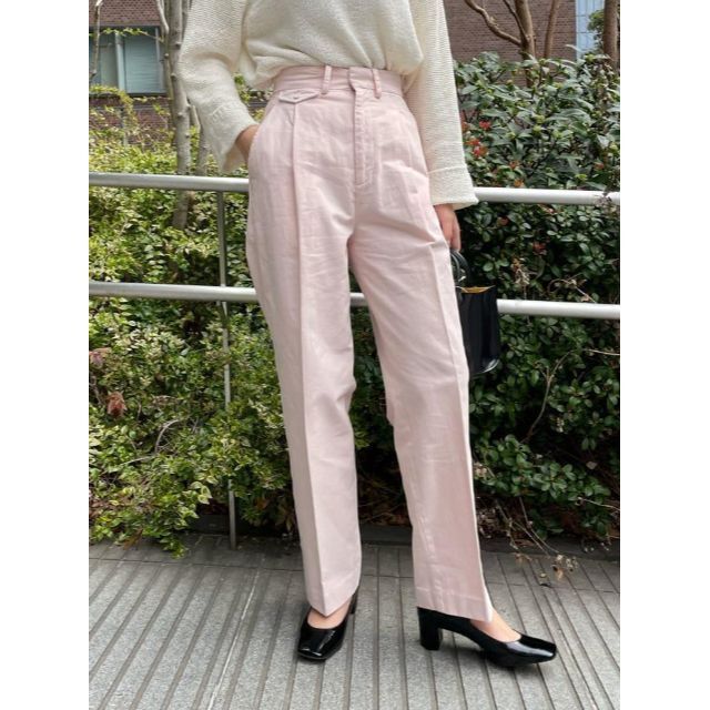 コンパクト IENA SLOBE IENA チノタックスリムストレートスラックスの