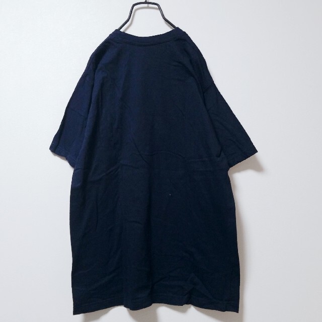 used モックネック ビッグ刺繍 半袖 Tシャツ 古着 一点物 90s メンズのトップス(Tシャツ/カットソー(半袖/袖なし))の商品写真