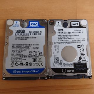 500GB×2個 2.5インチ HDD(PCパーツ)