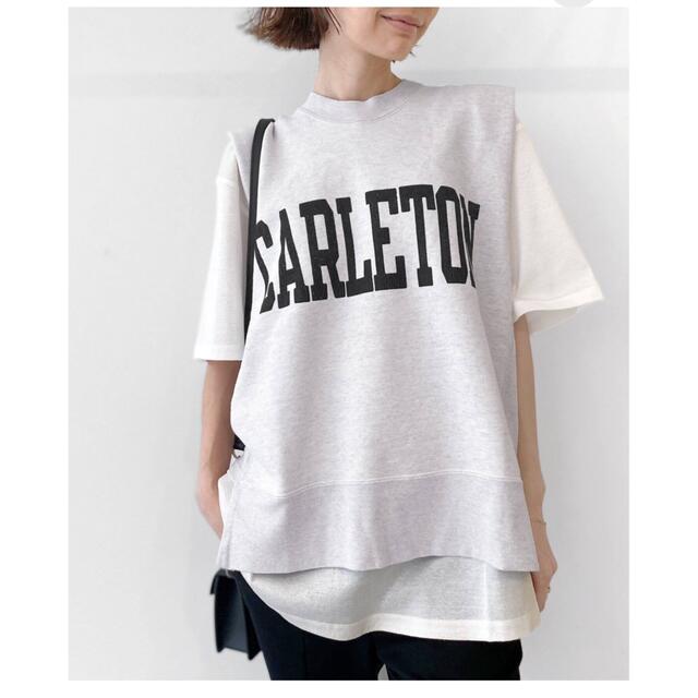 L'Appartement DEUXIEME CLASSE(アパルトモンドゥーズィエムクラス)のアパルトモン R JUBILEE Sweat N/S Print Tops レディースのトップス(カットソー(半袖/袖なし))の商品写真