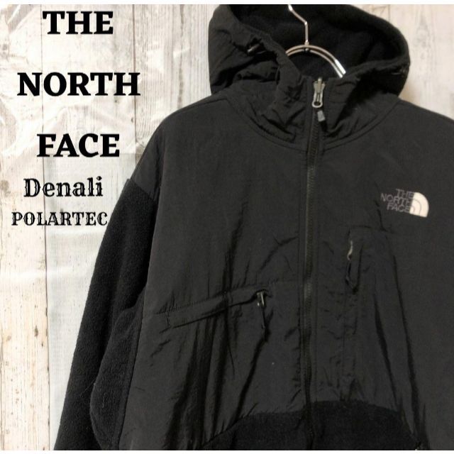 THE NORTH FACE - 美品US規格ノースフェイスデナリジャケットフード黒ブラックL刺繍ロゴポーラテックの通販 by アウトドア古着