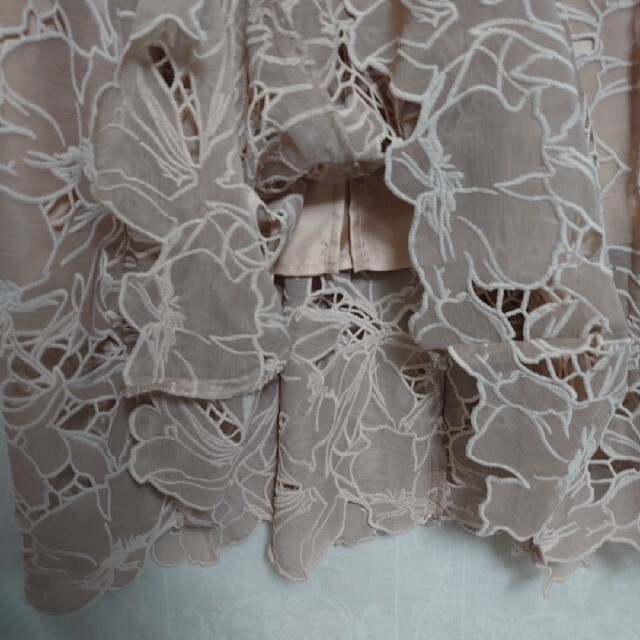 SNIDEL(スナイデル)の美品スナイデル　カッティングレースマーメイドスカート　スモーキーピンク　サイズ1 レディースのスカート(ロングスカート)の商品写真