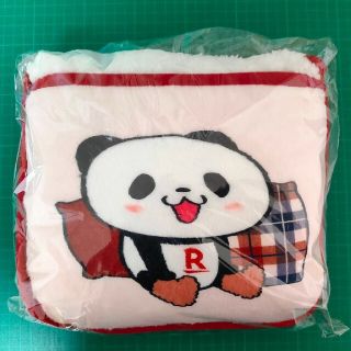 ラクテン(Rakuten)の楽天 お買いものパンダチェック柄クッションブランケット(ぬいぐるみ)