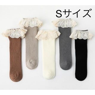 韓国子供服　レースフリルソックス　5足セット　Sサイズ(靴下/タイツ)