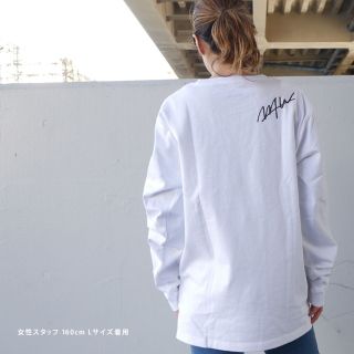 ダブルティー(WTW)のWTW BACK LOGO ロンT  白色Lサイズ(Tシャツ/カットソー(七分/長袖))