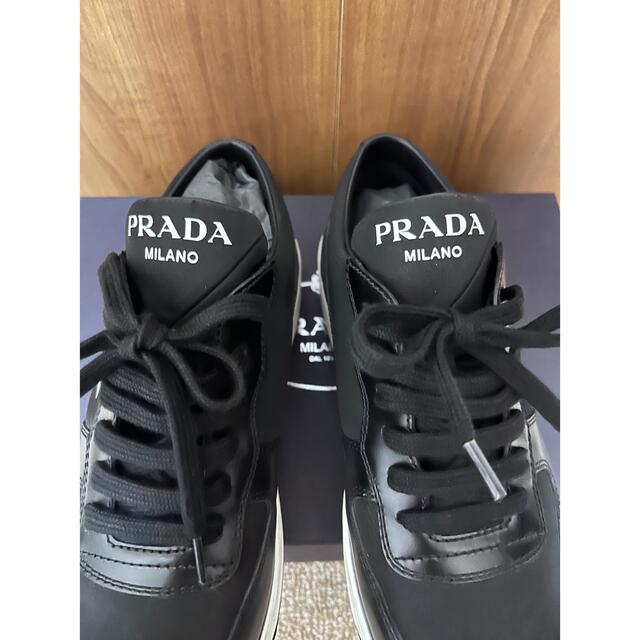 プラダ PRADA 未使用 スニーカー リナイロン 黒 ブラック 36 23cm