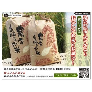 2021年産減農薬栽培コシヒカリ白米2kg(米/穀物)