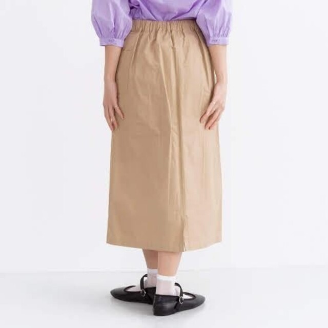 merlot(メルロー)の新品【merlot】コットンラップタイトスカート　ベージュ　春夏　メルロー レディースのスカート(ロングスカート)の商品写真