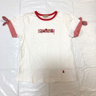 ファミリア(familiar)のファミリア リボン袖の半袖Tシャツ カットソー 140㎝(Tシャツ/カットソー)