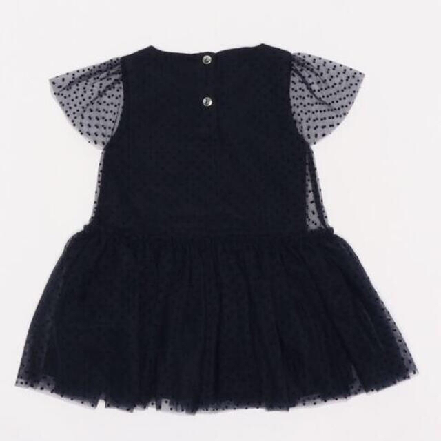 PETIT BATEAU(プチバトー)の【nanapunyu様専用】新品チュール付き切り替え半袖ワンピース キッズ/ベビー/マタニティのキッズ服女の子用(90cm~)(ワンピース)の商品写真