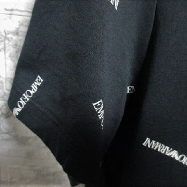 Emporio Armani(エンポリオアルマーニ)の☆エンポリオ アルマーニ 総柄 ロゴ プリント Tシャツ/半袖/メンズ/Ｍ☆新品 メンズのトップス(Tシャツ/カットソー(半袖/袖なし))の商品写真