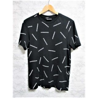 エンポリオアルマーニ(EMPORIO ARMANI)の☆エンポリオ アルマーニ 総柄 ロゴ プリント Tシャツ/半袖/メンズ/Ｍ☆新品(Tシャツ/カットソー(半袖/袖なし))