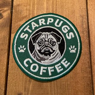 パグ犬⭐︎パグワッペン⭐︎犬⭐︎刺繍アイロンワッペン⭐︎アップリケ(各種パーツ)