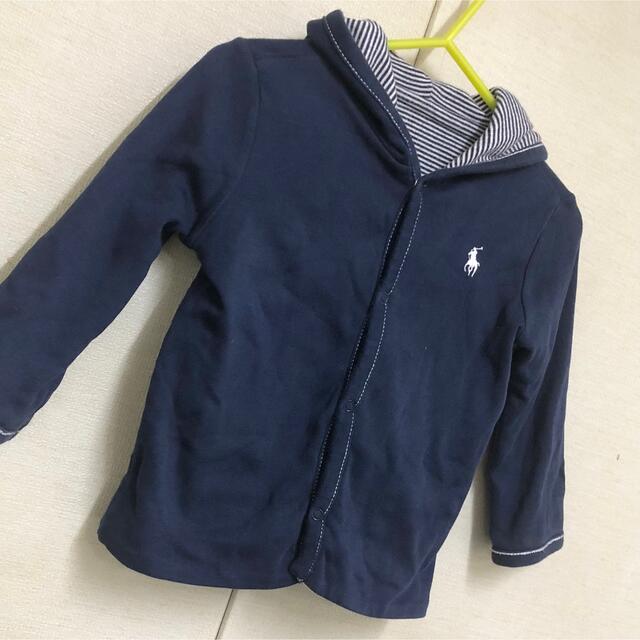 POLO RALPH LAUREN(ポロラルフローレン)の【美品】POLO 80 リバーシブル 上着 シック フード付き キッズ/ベビー/マタニティのベビー服(~85cm)(カーディガン/ボレロ)の商品写真