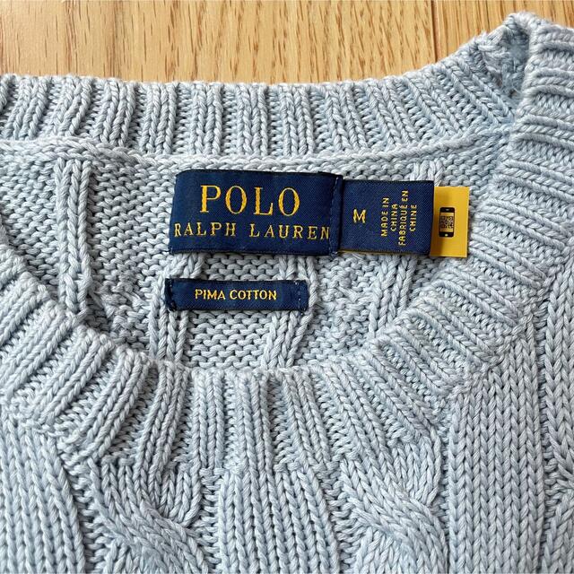 POLO RALPH LAUREN(ポロラルフローレン)の美品PoloRalphLauren ポロラルフローレン 半袖クルーネックニット レディースのトップス(ニット/セーター)の商品写真