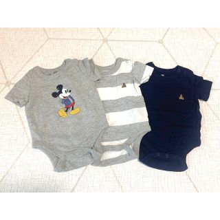 ギャップキッズ(GAP Kids)の《未使用》GAPオーガニックコットンロンパース3枚セット(ロンパース)