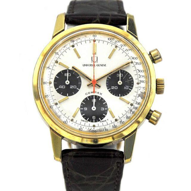 【即納】 ユニバーサル ジュネーブ 腕時計 ゴールド 茶色 腕時計(アナログ)