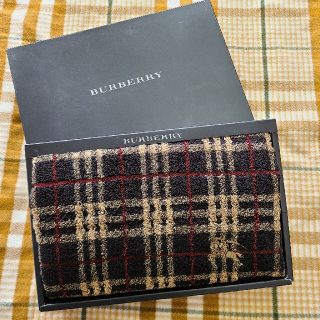 バーバリー(BURBERRY)のバーバリー　フェイスタオル　レアBLACK(タオル/バス用品)