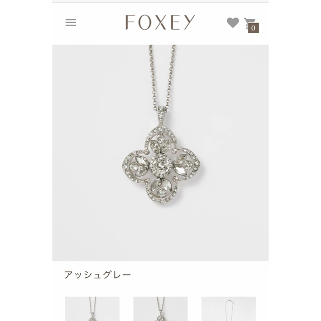 foxey フラワーモチーフネックレス　ペンダント　人気