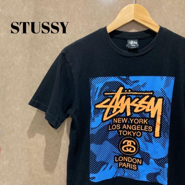 STUSSY - 《ステューシー》ビッグロゴプリント ブラック Tシャツの通販