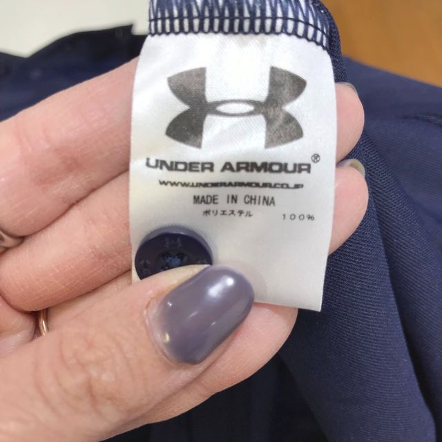 UNDER ARMOUR(アンダーアーマー)のアンダーアーマースポーツウェア 半袖シャツ　Human ネイビー サイズLG メンズのトップス(その他)の商品写真