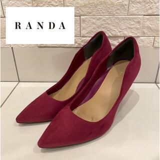 ランダ(RANDA)のお洒落 RANDA ランダ ワインレッド ヒール パンプス 靴 25.5 LL(ハイヒール/パンプス)