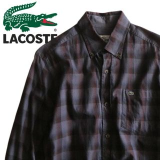 ラコステ(LACOSTE)の【LACOSTE】長袖シャツ チェック スリムフィット ワンポイントロゴ☆(シャツ)