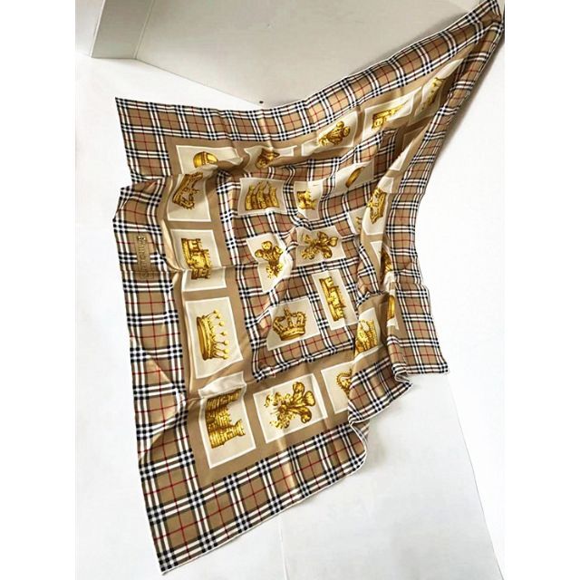 BURBERRY - イタリア製Burberry バーバリー◇レア柄シルク大判スカーフ