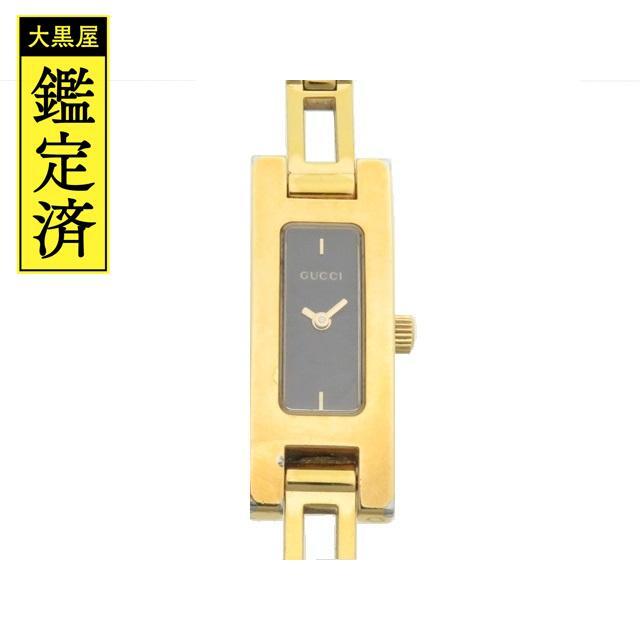 雑誌で紹介された Gucci - 黒文字盤【434】  クオーツ　3900L　PG レディース 腕時計 グッチ 腕時計